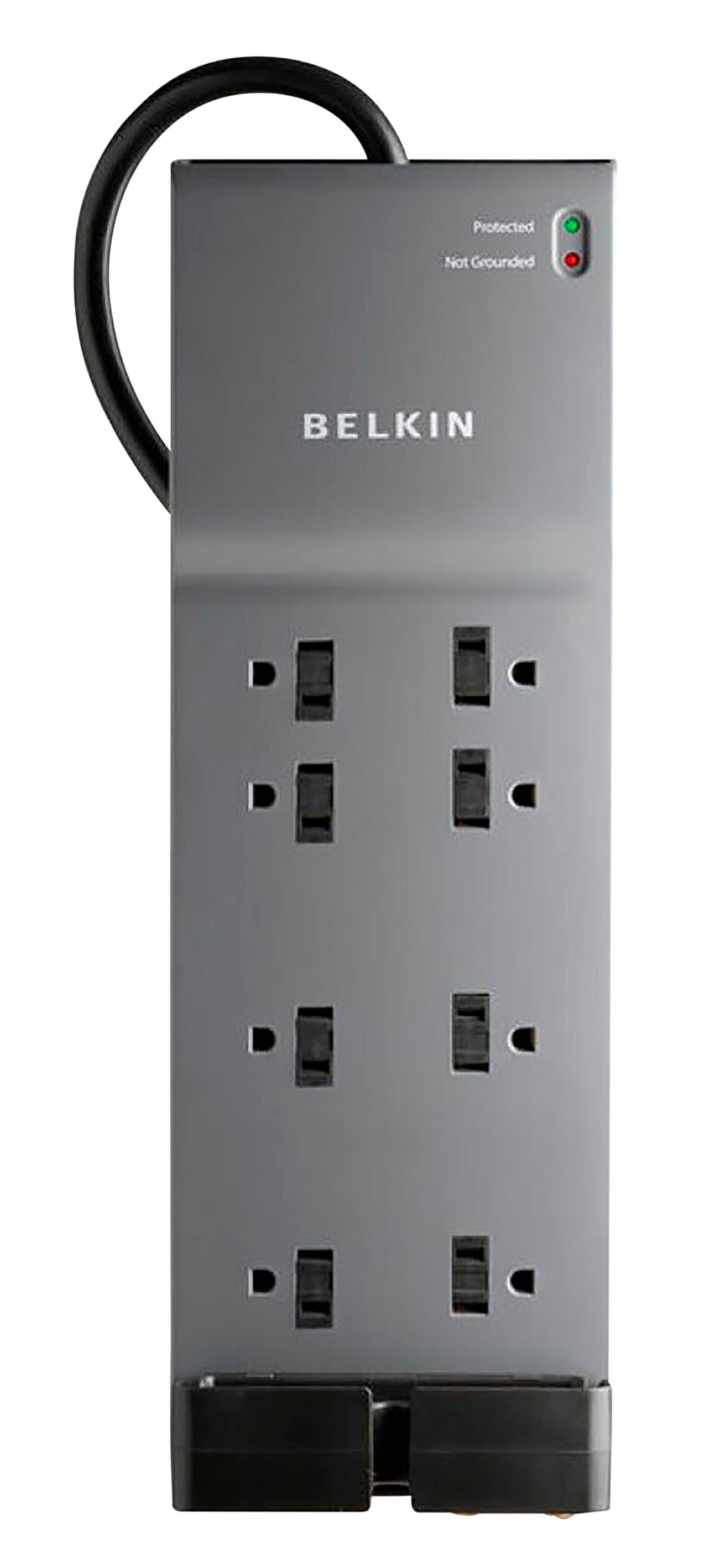 Belkin 8 Outlet Home/Office Surge Protector with Telephone Protection, Gray 2134633